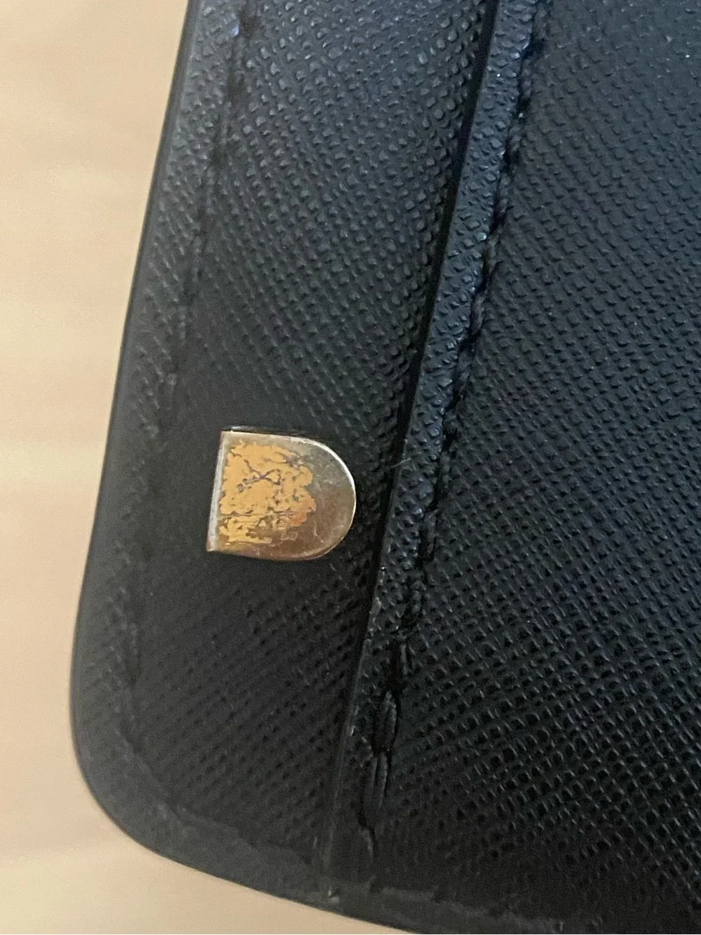 Michael Kors Black Saffiano Zip-Around bag with Gold Logo